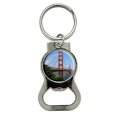thumbnail image 1 of Golden Gate Bridge San Francisco CA Round Bottle Opener Keychain, 1 of 1