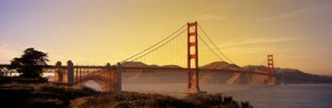 Golden Gate Bridge San Francisco CA USA Canvas Art - Panoramic Images (18 x 6)