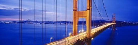 Golden Gate Bridge San Francisco California USA Canvas Art - Panoramic Images (36 x 12)
