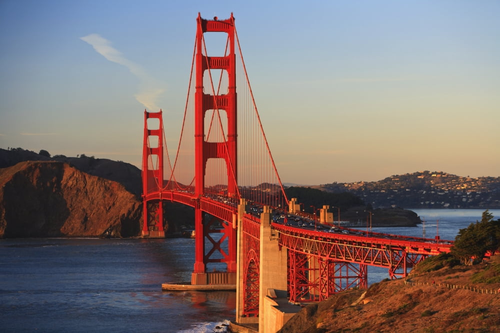 Golden Gate Bridge San Francisco California United States of America Canvas Art - Stuart Westmorland Design Pics (38 x 24)