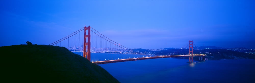 Golden Gate Bridge San FranciscoCA Canvas Art - Panoramic Images (36 x 12)
