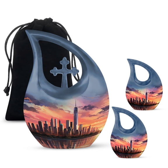 Golden Gate Bridge Urn - Burial Urns For Human Ashes - Urn For Human Ashes Adult Women& Men - Urn Keepsakes For Ashes - Memorial Ashes Keepsake - - Combo 1 Large & 2 Keepsake