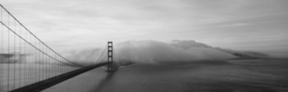 Golden Gate Bridge and Fog San Francisco CA Canvas Art - Panoramic Images (18 x 6)