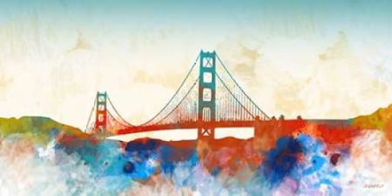 Golden Gate Canvas Art - Dan Meneely (24X48)