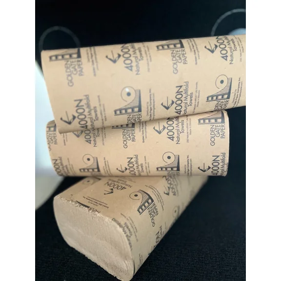 Golden Gate Kraft Multifold Towel 9.25"X9.25", 250 Count