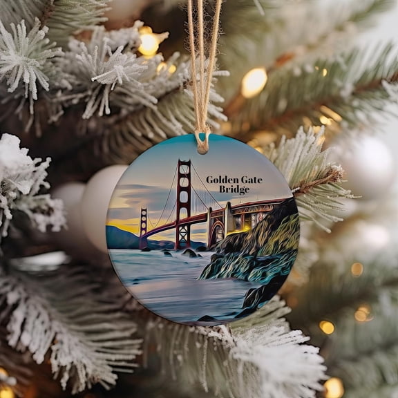 Golden Gate Ornament, Christmas Ornament, Golden Gate Gift, Christmas Decor, Golden Gate Souvenir, Golden Gate Travel rL0a1v (Golden Gate-46TH2)