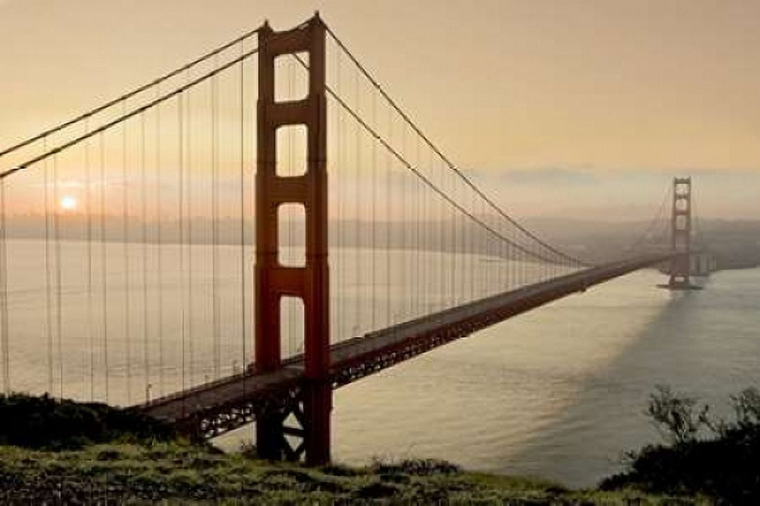 Golden Gate Sunrise #2 Canvas Art - Alan Blaustein (12 x 18)