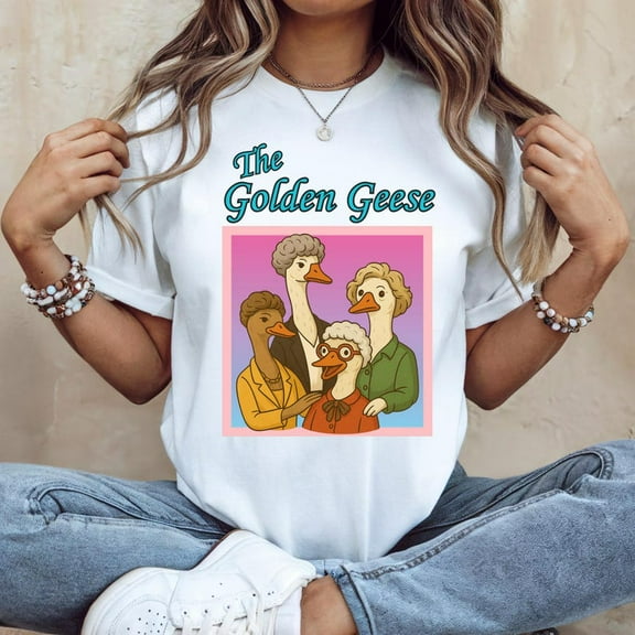 Golden Geese Parody 90's Sitcom Tee - Unisex Jersey Short Sleeve, Perfect Friends Gift, Funny TV Show Shirt, Vintage Comedy Top ,White Color,Size 3XL