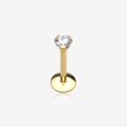 thumbnail image 1 of Golden Gem Top Prong Set Steel Labret, 1 of 2