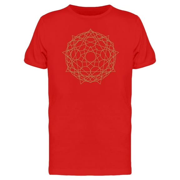 Golden Geometry Mandala T-Shirt Men -Image by Shutterstock, Male Medium