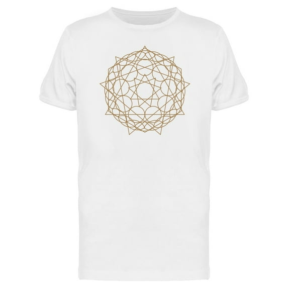 Golden Geometry Mandala T-Shirt Men -Image by Shutterstock, Male Medium