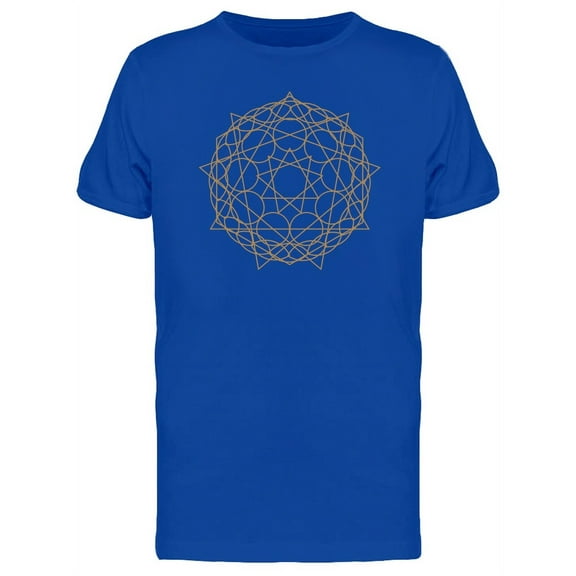 Golden Geometry Mandala T-Shirt Men -Image by Shutterstock, Male x-Large