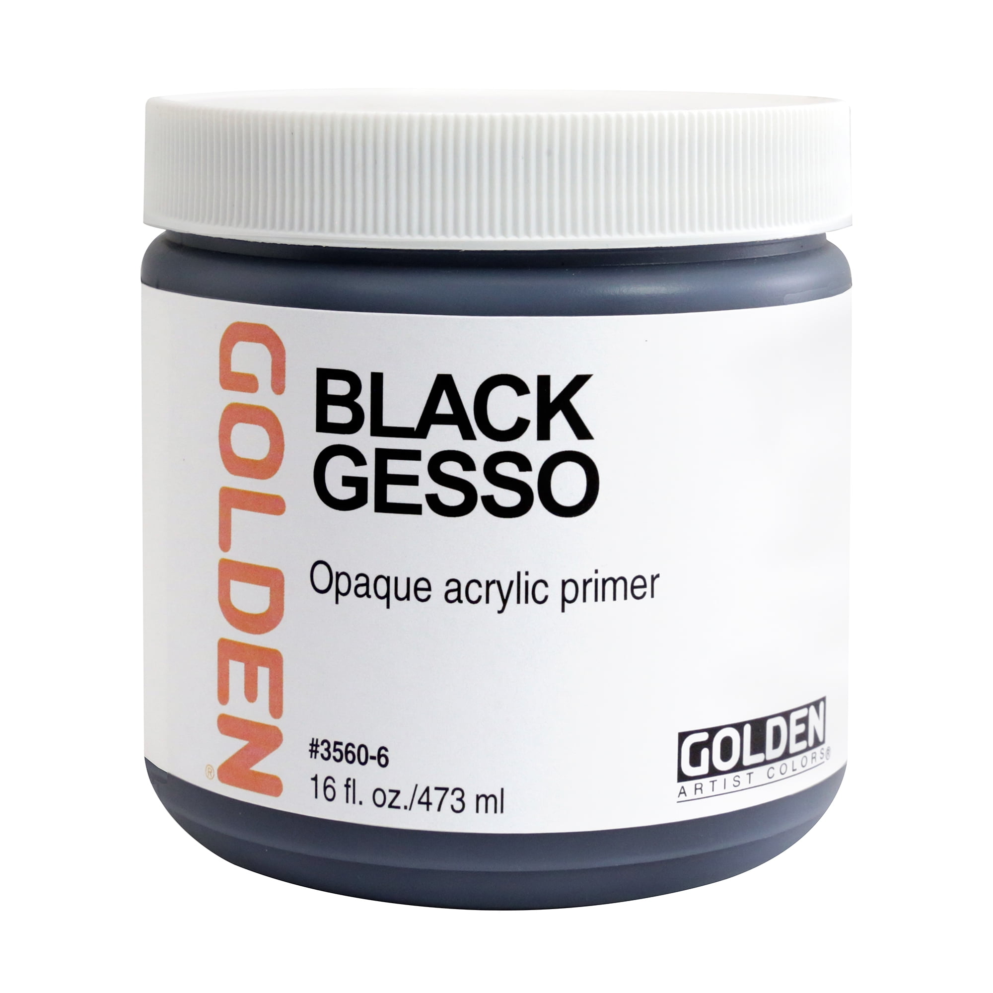 Golden Gesso - Black, 16 oz jar