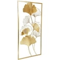 thumbnail image 1 of Golden Ginkgo Leaf Wall Decor, 39" X 20" Metal Art Sculpture for Living Room, Office, Study, 1 of 7