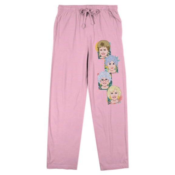 Golden Girls Blanche, Dorothy, Sophia, and Rose Women's Pink Sleep Pajama Pants-XS
