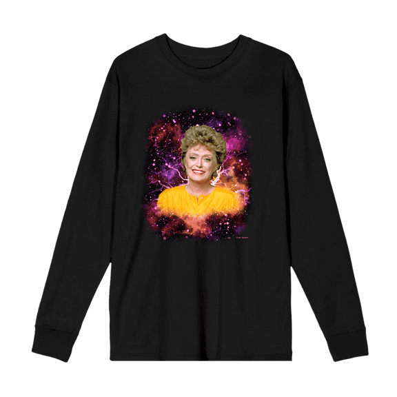 Golden Girls Blanche Galaxy Headshot Crew Neck Long Sleeve Unisex Adult Tee-XXL