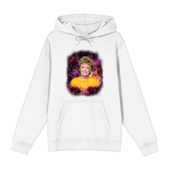 Golden Girls Blanche Galaxy Headshot Long Sleeve Unisex Adult Hooded Sweatshirt-Medium