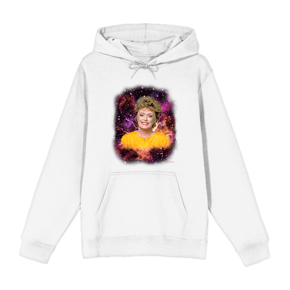 Golden Girls Blanche Galaxy Headshot Long Sleeve Unisex Adult Hooded Sweatshirt-XL