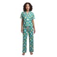 thumbnail image 1 of Golden Girls Characters All-Over Print Women's Button-Down Shirt And Pants 2-Piece Pajama Set-Large, 1 of 7