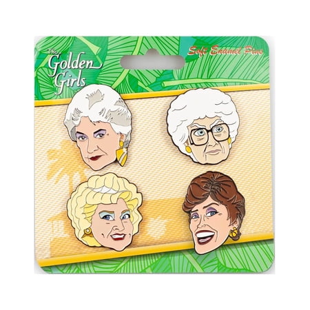 Golden Girls Collector Enamel Pin Set, 4 Pieces