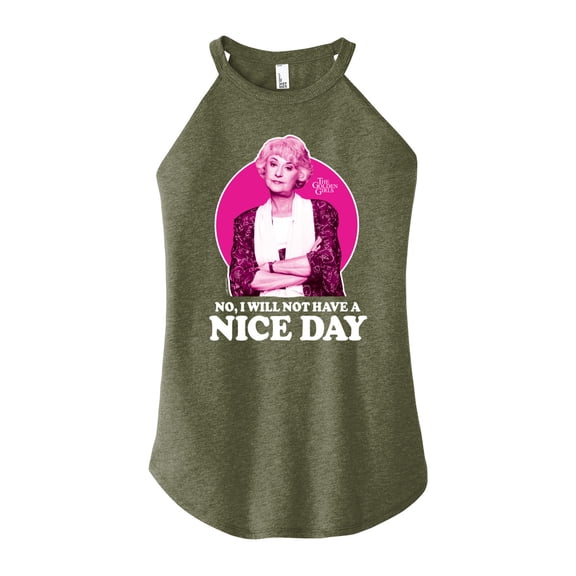 Golden Girls - Dorothy Will Not Have Nice Day - Juniors High Neck Tank Top