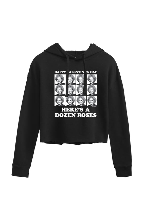 Golden Girls - Dozen Roses- Juniors Cropped Pullover Hoodie