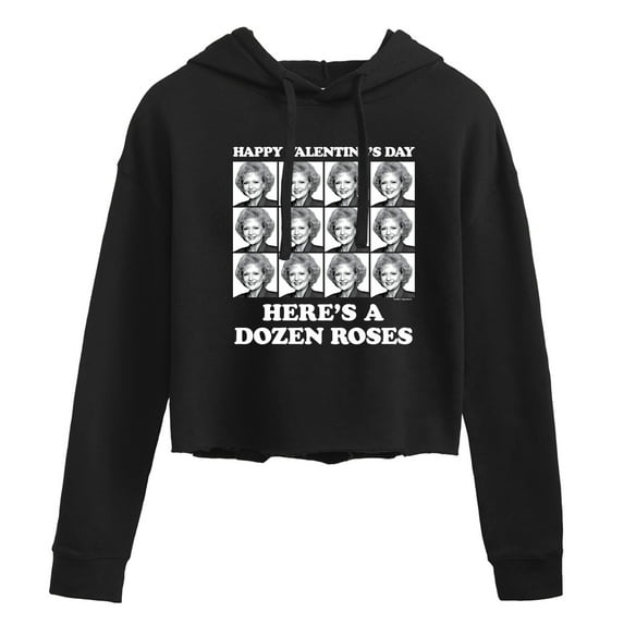 Golden Girls - Dozen Roses- Juniors Cropped Pullover Hoodie