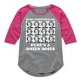 thumbnail image 1 of Golden Girls - Dozen Roses Updated - Toddler And Youth Girls Raglan Graphic T-Shirt, 1 of 5