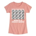 thumbnail image 1 of Golden Girls - Dozen Roses Updated - Toddler And Youth Girls Short Sleeve Graphic T-Shirt, 1 of 5
