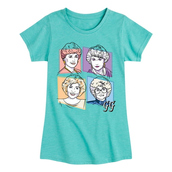 Golden Girls - Golden Girls Character Grid - Toddler And Youth Girls Short Sleeve Graphic T-Shirt