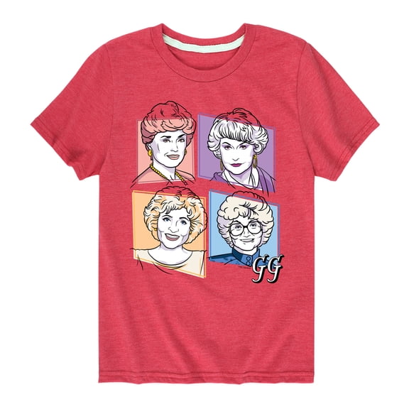 Golden Girls - Golden Girls Character Grid - Toddler And Youth Short Sleeve Graphic T-Shirt