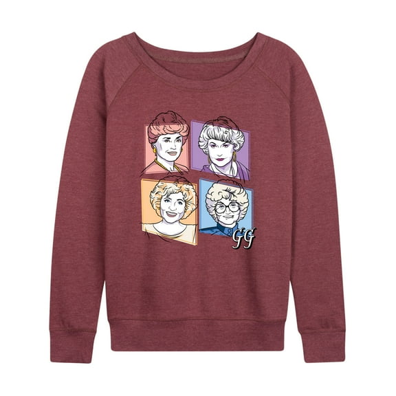 Golden Girls - Golden Girls Character Grid - Women's Lightweight French Terry Long Sleeve Shirt