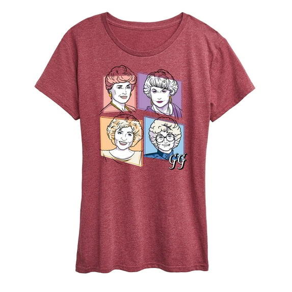 Golden Girls - Golden Girls Character Grid - Women's Short Sleeve Graphic T-Shirt
