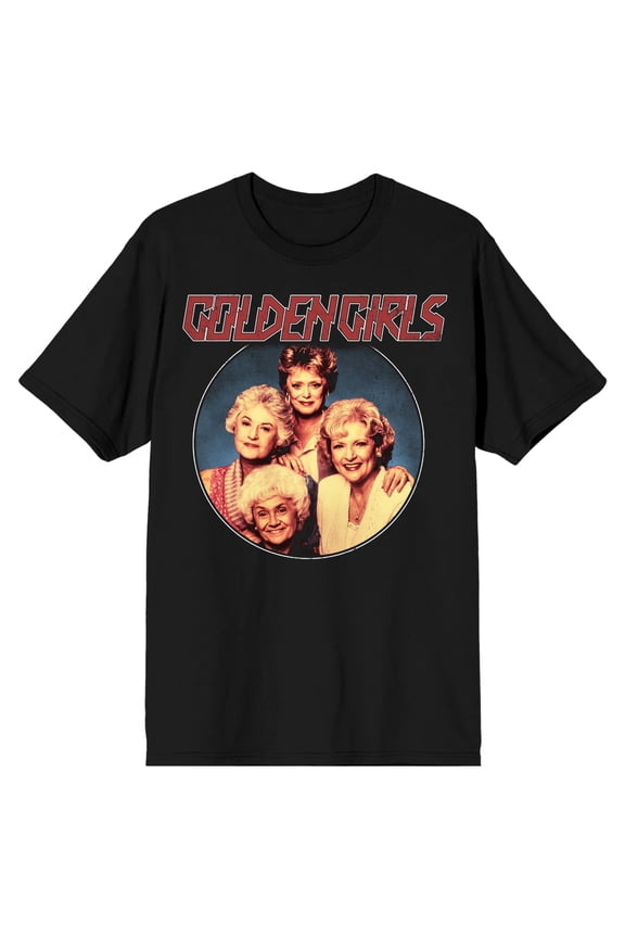 Golden Girls Group Pose Men's Black T-shirt-4XL