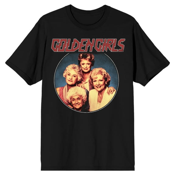 Golden Girls Group Pose Men's Black T-shirt-Medium