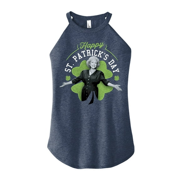 Golden Girls - Happy St. Patricks Day - Juniors High Neck Tank Top