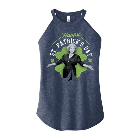 Golden Girls - Happy St. Patricks Day - Juniors High Neck Tank Top