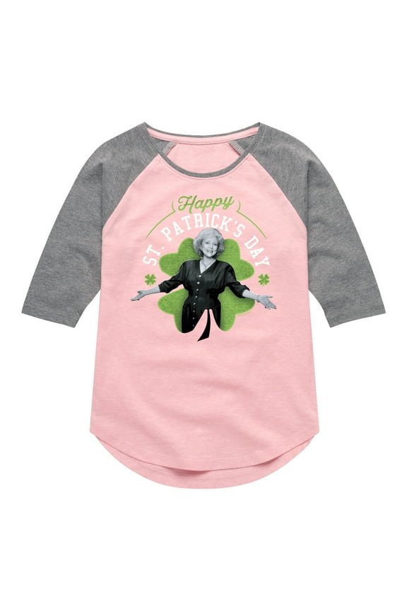Golden Girls - Happy St Patricks - Toddler And Youth Girls Raglan Graphic T-Shirt