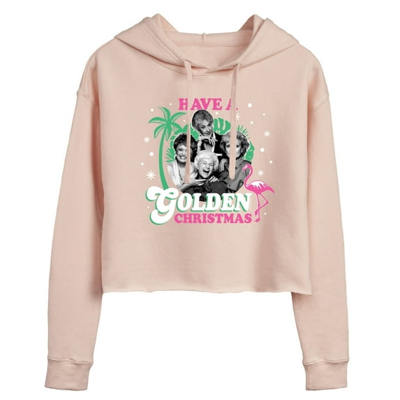 Golden Girls - Have A Golden Christmas - Juniors Cropped Pullover Hoodie
