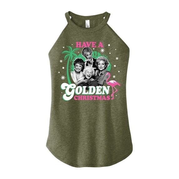 Golden Girls - Have A Golden Christmas - Juniors High Neck Tank Top