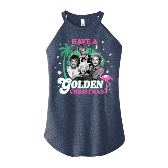 Golden Girls - Have A Golden Christmas - Juniors High Neck Tank Top