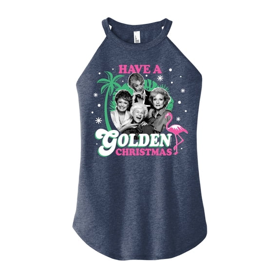 Golden Girls - Have A Golden Christmas - Juniors High Neck Tank Top