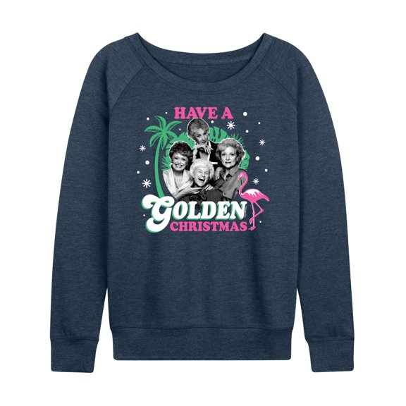 Golden Girls - Have A Golden Christmas - Women's Lightweight French Terry Long Sleeve Shirt