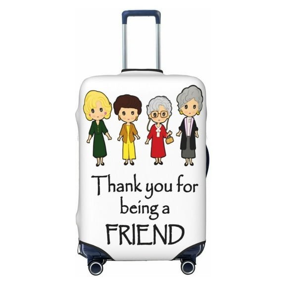 Golden Girls Luggage Cover Approved Travel Suitcase Protector Elastic Washable Baggage Covers For 18-21 Inch Luggage