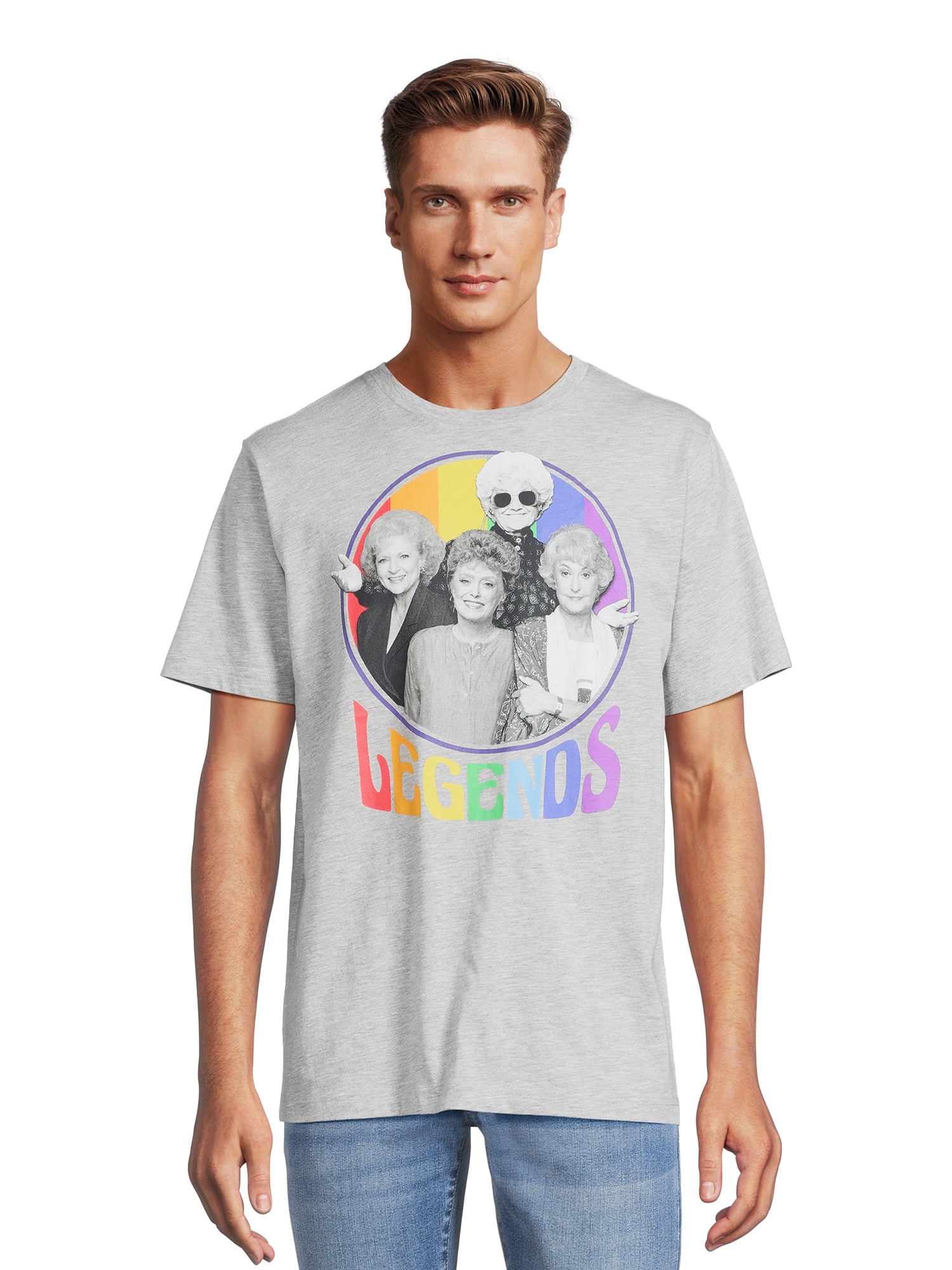 Golden Girls Men's Pride Graphic Tee with Short Sleeves, Sizes S-3XL