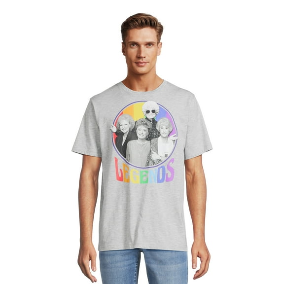 Golden Girls Men's Pride Graphic Tee with Short Sleeves, Sizes S-3XL