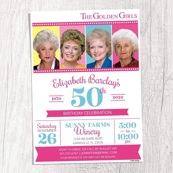 Golden Girls - Milestone Birthday-  Printable Invitation (Event)