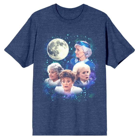 Golden Girls Moonlight Madness Men's Navy Heather T-shirt-Medium