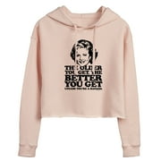 THE GOLDEN GIRLS Golden Girls - Older You Get Banana - Juniors Cropped Pullover Hoodie