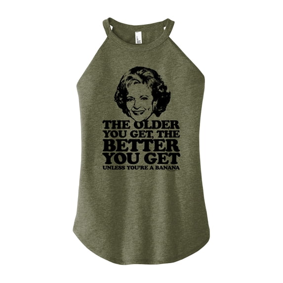 Golden Girls - Older You Get Banana - Juniors High Neck Tank Top